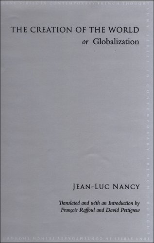 Cover for Jean-luc Nancy · The Creation of the World or Globalization (Suny Series in Contemporary French Thought) (Hardcover bog) (2007)