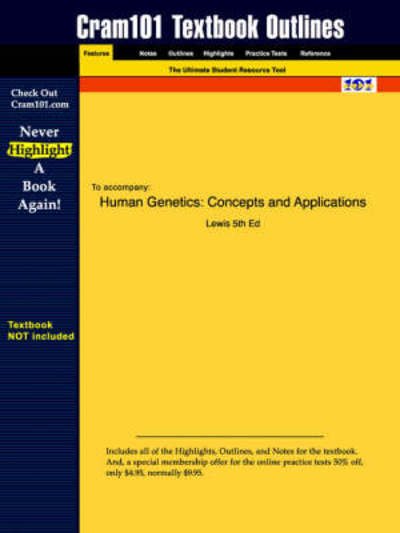 Cover for 5th Ed Lewis 5th Ed · Studyguide for Human Genetics: Concepts and Applications by Lewis, Isbn 9780072462685 (Taschenbuch) (2006)