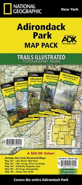 Cover for National Geographic Maps · Adriondack Park, Map Pack Bundle: Trails Illustrated Other Rec. Areas (Kort) [2013rd edition] (2023)