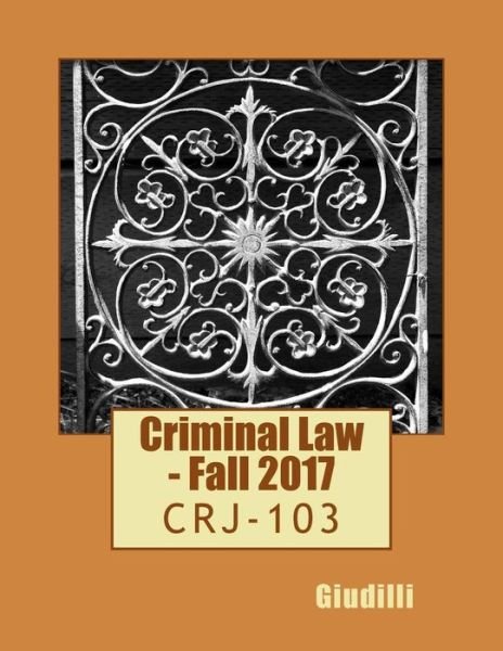 Cover for Giudilli · Criminal Law - Giudilli (Paperback Book) (2017)