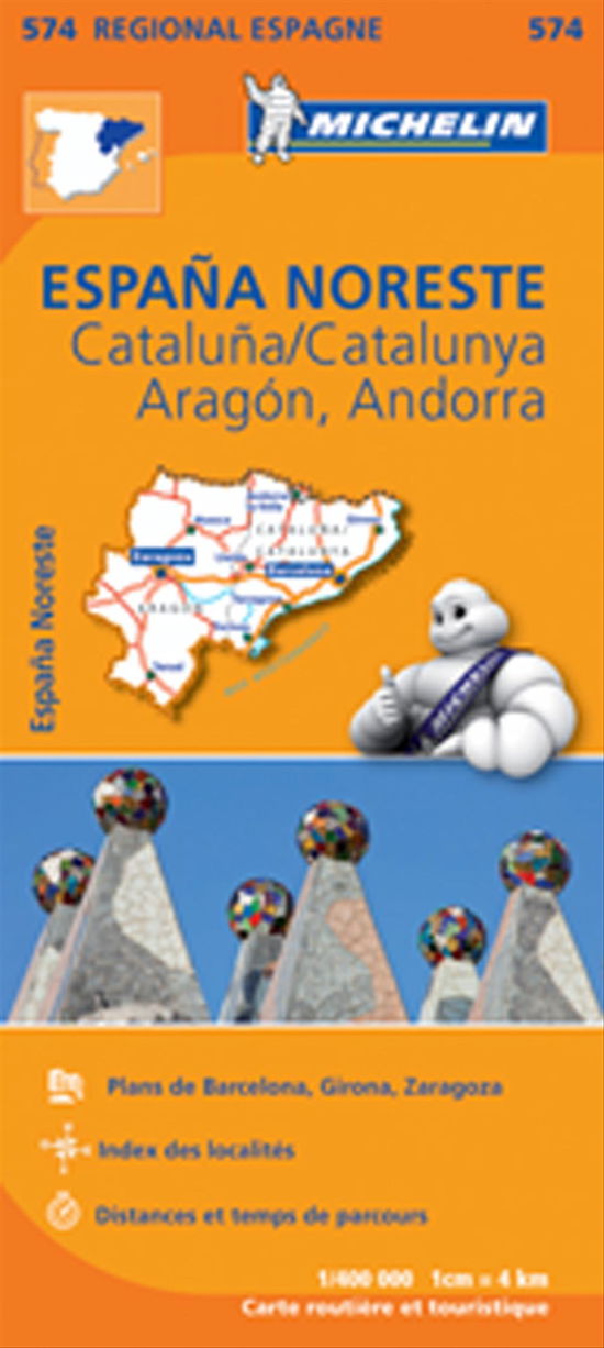 Aragon Cataluna - Michelin Regional Map 574: Map - Michelin - Kirjat - Michelin Editions des Voyages - 9782067184251 - maanantai 25. maaliskuuta 2013