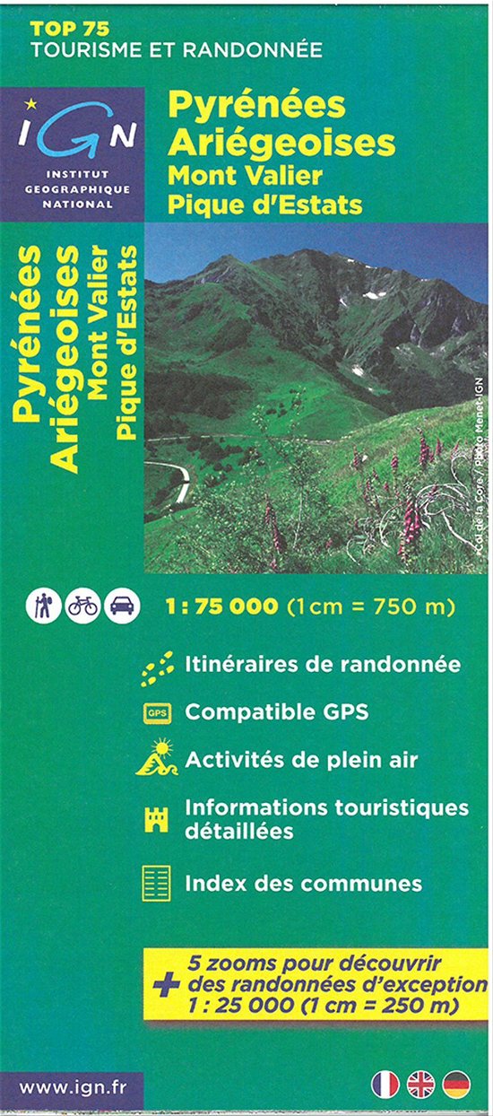 IGN TOP75: Pyrénées Ariégeoises - Mont Valier - Pique d´Estats - Ign - Bøger - IGN - 9782758527251 - 31. marts 2015