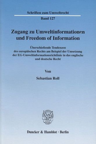 Cover for Roll · Zugang zu Umweltinformationen und (Book) (2003)