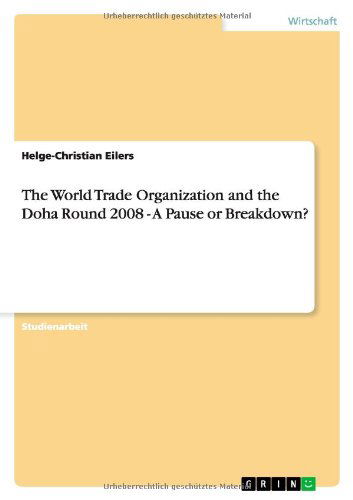 Cover for Eilers · The World Trade Organization and (Paperback Book) [German edition] (2011)