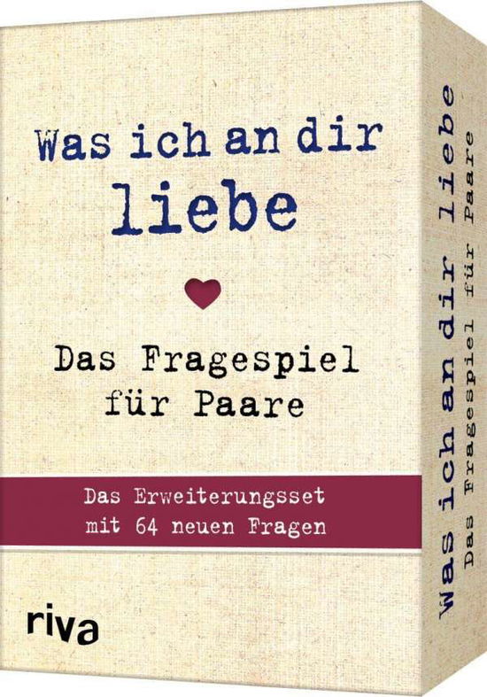 Cover for Riva Verlag · Was ich an dir liebe - Das Fragespiel für Paare 2 (SPILL) (2021)