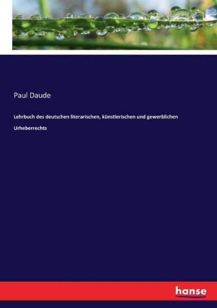 Cover for Daude · Lehrbuch des deutschen literarisc (Buch) (2017)
