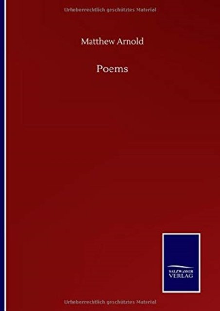 Cover for Matthew Arnold · Poems (Hardcover Book) (2020)