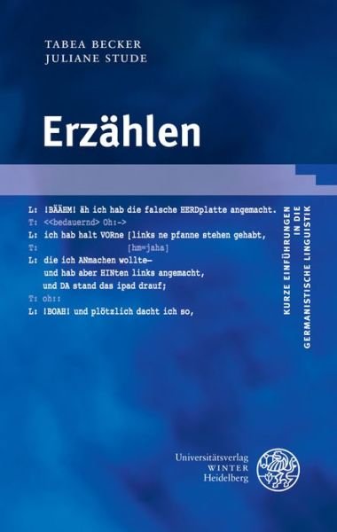 Cover for Becker · Erzählen (Bog) (2017)