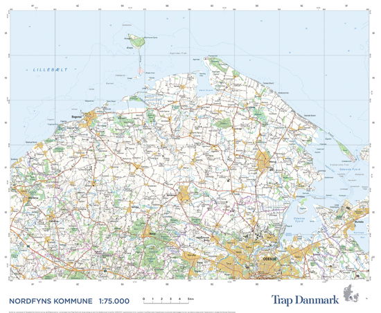 Trap Danmark: Kort over Nordfyns Kommune - Trap Danmark - Bøker - Trap Danmark - 9788771812251 - 24. november 2021