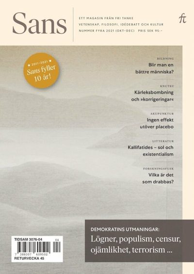 Cover for Sans nr 4/2021. Demokratins utmaningar: Lögner, populism, censur, ojämlikhet och terrorism (Book) (2021)