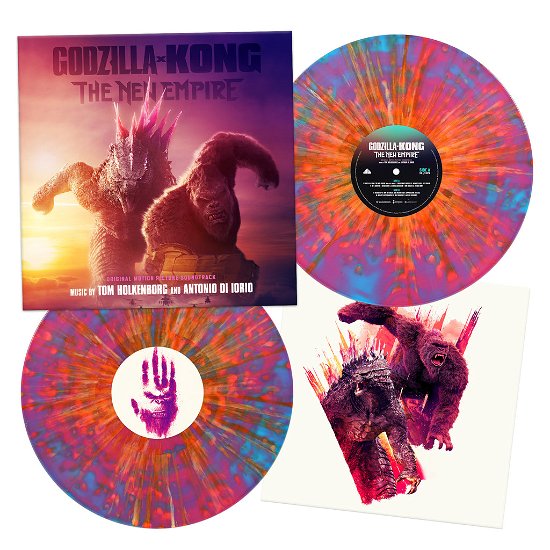 Cover for Tom Holkenborg &amp; Antonio Di Iorio · Godzilla X Kong: The New Empire (LP) [Pink / Blue Swirl edition] (2024)