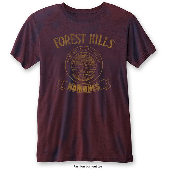 Ramones Unisex T-Shirt: Forest Hills (Burnout) - Ramones - Fanituote - Merch Traffic - 5055979984252 - 