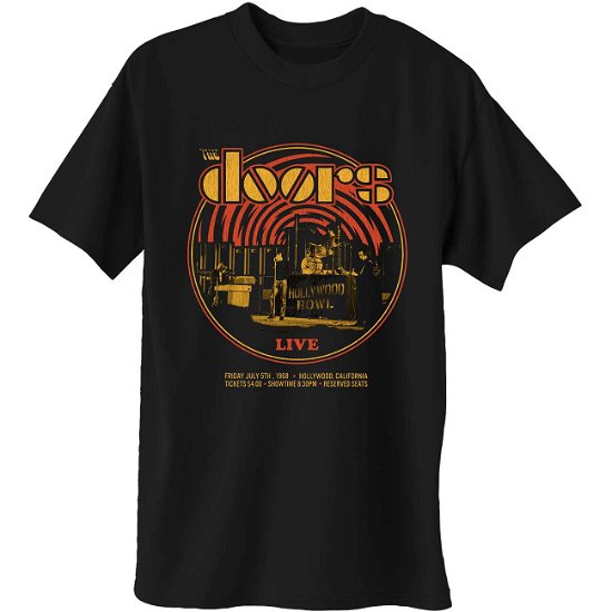 The Doors Unisex T-Shirt: 68 Retro Circle - The Doors - Mercancía - APPAREL - 5056170643252 - 22 de enero de 2020