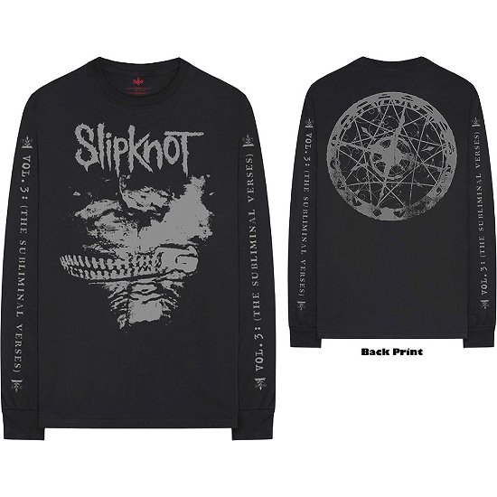 Slipknot Unisex Long Sleeve T-Shirt: Subliminal Verses (Back & Sleeve Print) - Slipknot - Merchandise -  - 5056170698252 - 