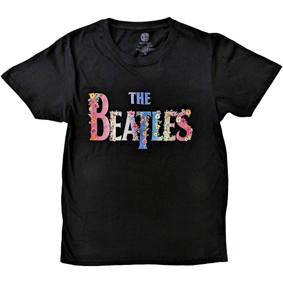 The Beatles Unisex T-Shirt: Floral Logo - The Beatles - Merchandise -  - 5056561087252 - 