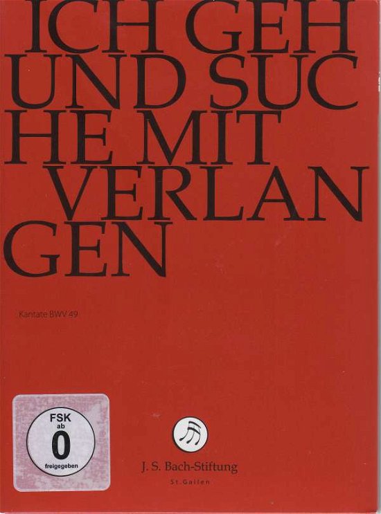 Cover for J.S. Bach-Stiftung / Lutz,Rudolf · Ich geh und suche mit Verlangen (DVD) (2018)
