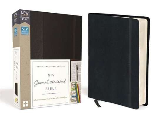Cover for Zondervan Zondervan · NIV, Journal the Word Bible (Perfect for Note-Taking), Hardcover, Black, Red Letter, Comfort Print: Reflect, Take Notes, or Create Art Next to Your Favorite Verses - NIV Journal the Word Bible (Gebundenes Buch) (2018)