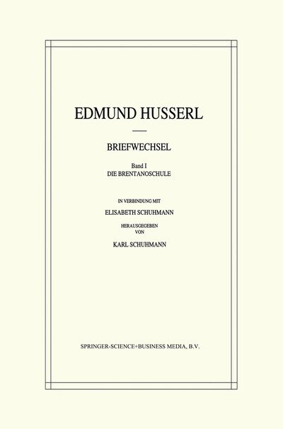 Cover for Edmund Husserl · Temporary Title 19991103 - Husserliana: Edmund Husserl Dokumente (N/A) [5th 1994 edition] (1994)