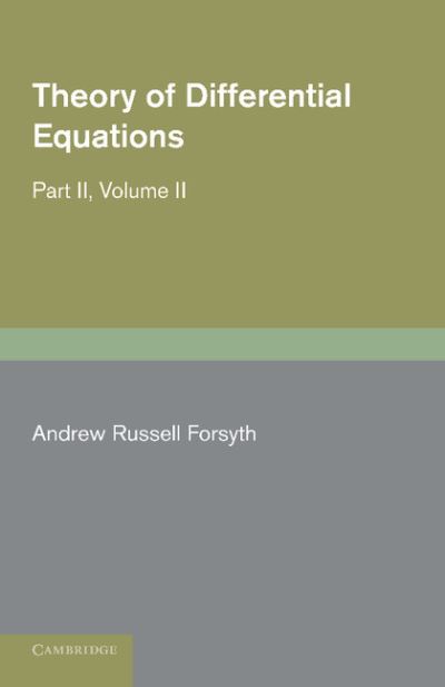 Cover for Andrew Russell Forsyth · Theory of Differential Equations: Ordinary Equations, Not Linear - Theory of Differential Equations 6 Volume Set (Taschenbuch) (2012)