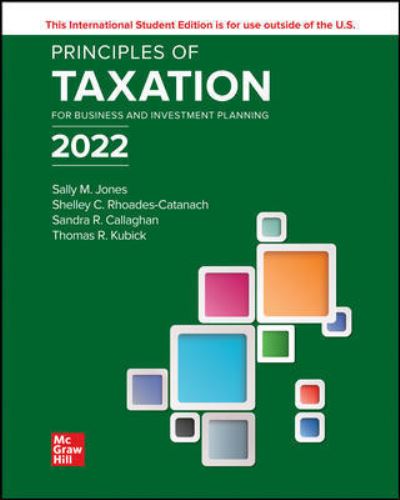 Cover for Sally Jones · Principles of Taxation for Business and Investment Planning 2022 ISE (Paperback Book) (2021)