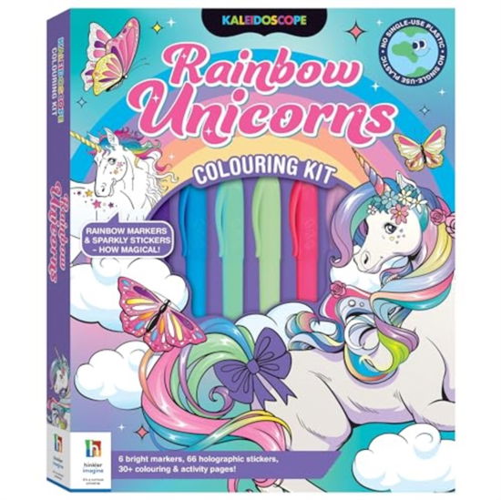 Cover for Hinkler Pty Ltd · Kaleidoscope Colouring Kit Rainbow Unicorns - Unicorns (Book) (2023)