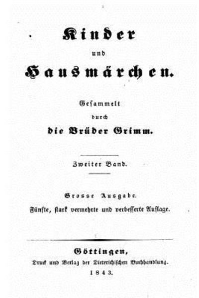 Cover for Jacob Grimm · Kinder und Hausmarchen (Paperback Book) (2016)