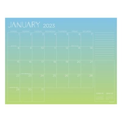 Cover for TF Publishing · Cal 2023- Gradient Mood Desk Pad Monthly Blotter Calendar (Calendar) (2022)