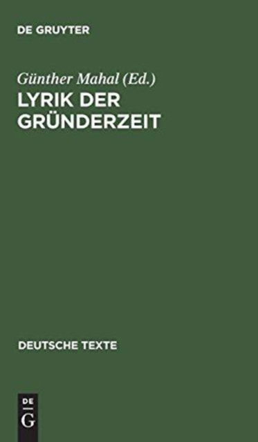 Cover for Gu?nther Mahal · Lyrik der Gru?nderzeit. (Book) (1973)