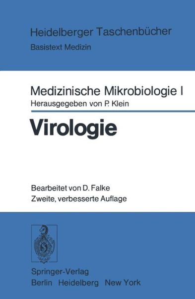 Cover for P Klein · Medizinische Mikrobiologie I: Virologie - Heidelberger Taschenbucher (Paperback Book) [2., verb. Aufl. edition] (1977)