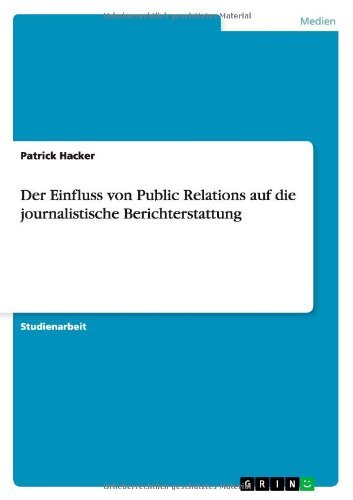 Cover for Hacker · Der Einfluss von Public Relation (Buch) [German edition] (2013)