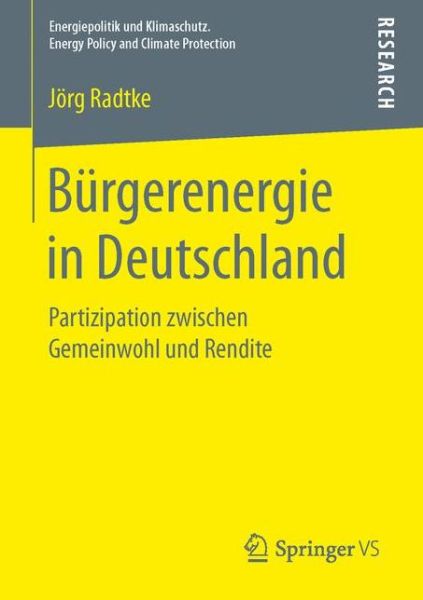 Cover for Radtke · Bürgerenergie in Deutschland (Buch) (2016)