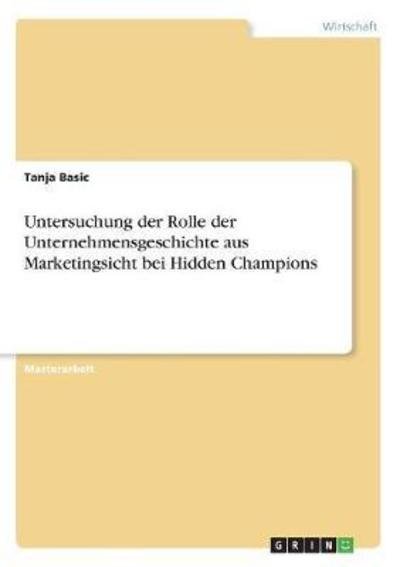 Cover for Basic · Untersuchung der Rolle der Untern (Book)