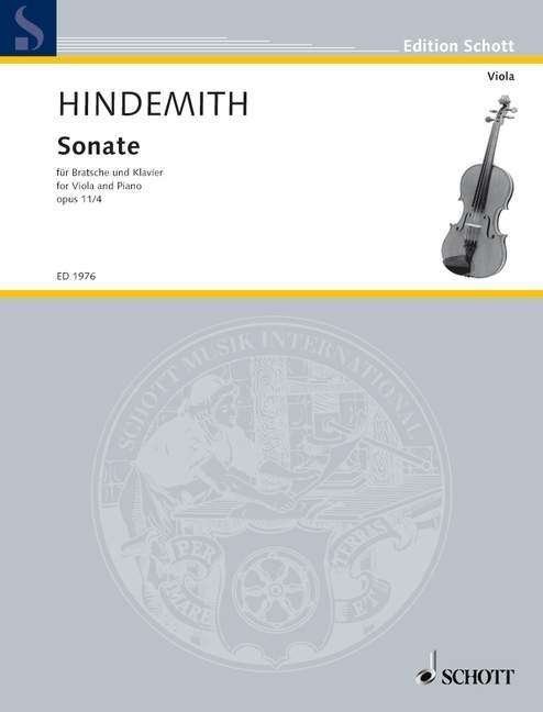Cover for Paul Hindemith · Viola Sonata in F: for viola and piano. op. 11/4. viola and piano. (Sheet music) (1922)