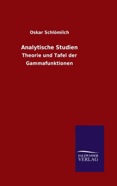 Cover for Oskar Schloemilch · Analytische Studien (Hardcover Book) (2015)