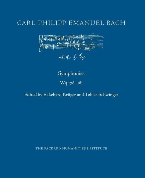 Cover for Carl Philipp Emanuel Bach · Symphonies, Wq 178-181 (Paperback Book) (2020)