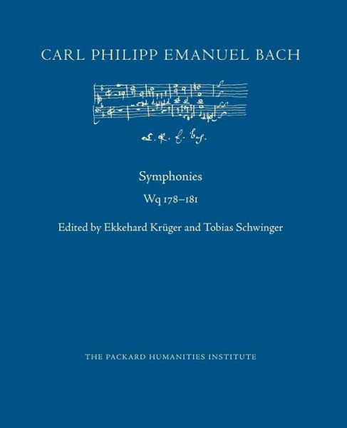 Cover for Carl Philipp Emanuel Bach · Symphonies, Wq 178-181 (Pocketbok) (2020)