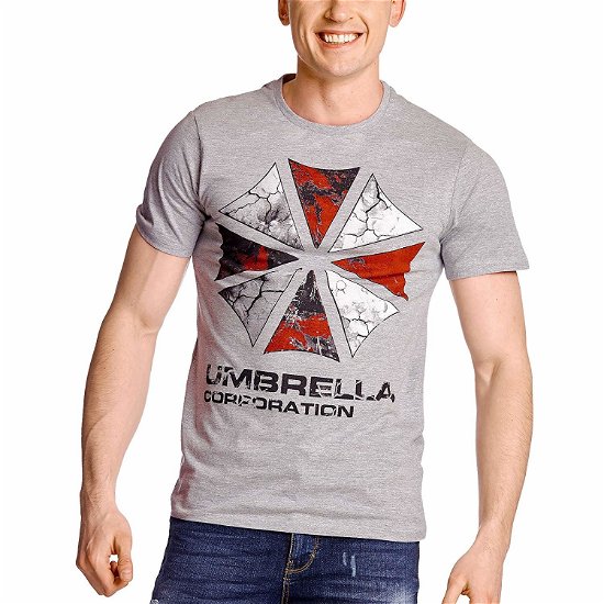 The Umbrella Corporation Men T-shirt - Grey Melange - Xl - Resident Evil - Merchandise -  - 3700334745253 - 