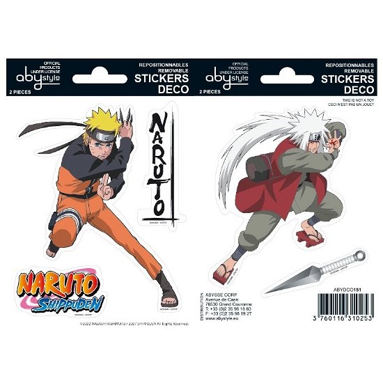 NARUTO - Stickers - 16x11cm / 2 Sheets - Naruto/Ji - Naruto Shippuden - Merchandise - Abysse Corp - 3760116310253 - February 7, 2019