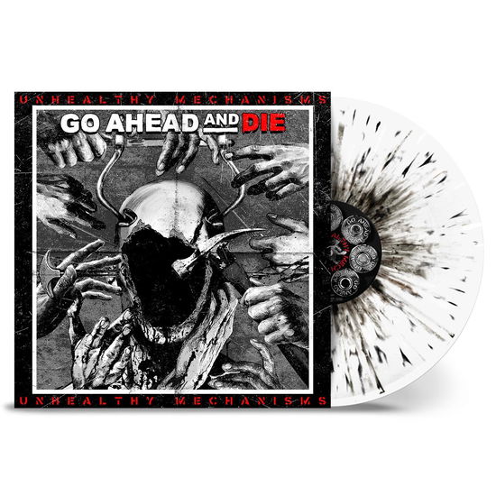 Cover for Go Ahead And Die · Unhealthy Mechanisms (LP) [White &amp; Black Splatter edition] (2023)