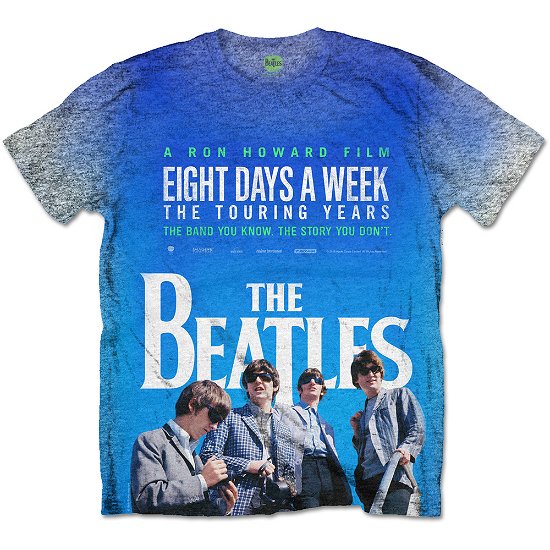 Cover for The Beatles · The Beatles Unisex Tee: 8 Days a Week Movie Poster (Sublimated) (Klær) [size S] [Sublimated,Grey - Unisex edition]