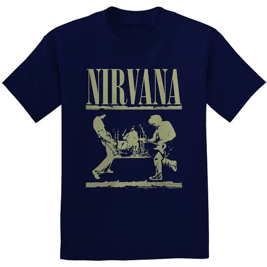 Cover for Nirvana · Nirvana Unisex T-Shirt: Stage (T-shirt) [size S] [Blue - Unisex edition] (2020)