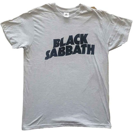 Black Sabbath Unisex T-Shirt: Black Wavy Logo - Black Sabbath - Produtos -  - 5056368676253 - 