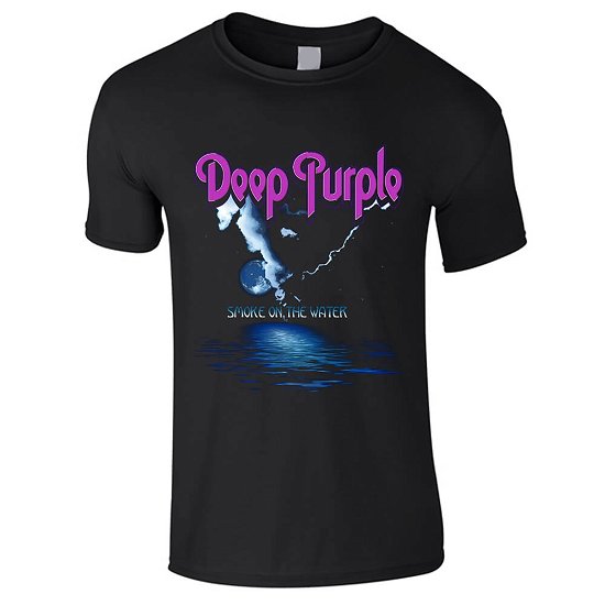 Cover for Deep Purple · Smoke on the Water (Kids 7-8) (MERCH) [size M] [Black edition] (2018)