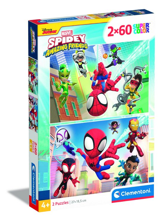 Cover for Clementoni · Puslespil Spidey and his amazing friends, 2x60 brikker (Jigsaw Puzzle) (2023)