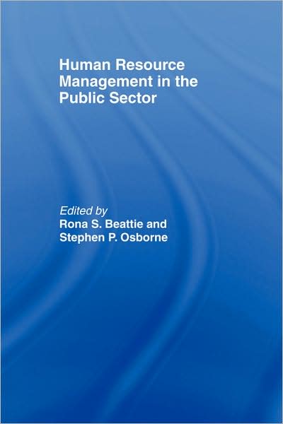 Cover for Rona S Beattie · Human Resource Management in the Public Sector (Paperback Book) (2008)