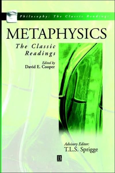 Cover for Cooper · Metaphysics: The Classic Readings - Philosophy: The Classic Readings (Paperback Book) (1999)