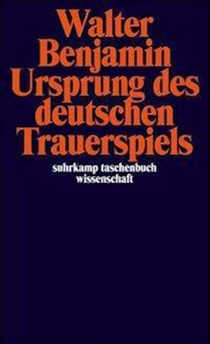 Cover for Walter Benjamin · Suhrk.TB.Wi.0225 Benjamin.Trauerspiel (Bok)