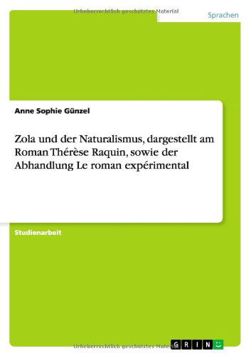 Cover for Günzel · Zola und der Naturalismus, darge (Book) [German edition] (2013)