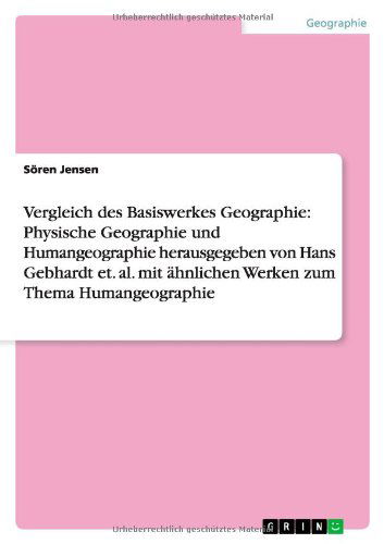 Cover for Jensen · Vergleich des Basiswerkes Geogra (Book) [German edition] (2013)