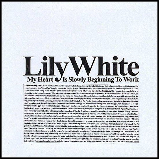 Cover for Lily White · My Heart is Slowly Beginning to Work (CD) (2008)